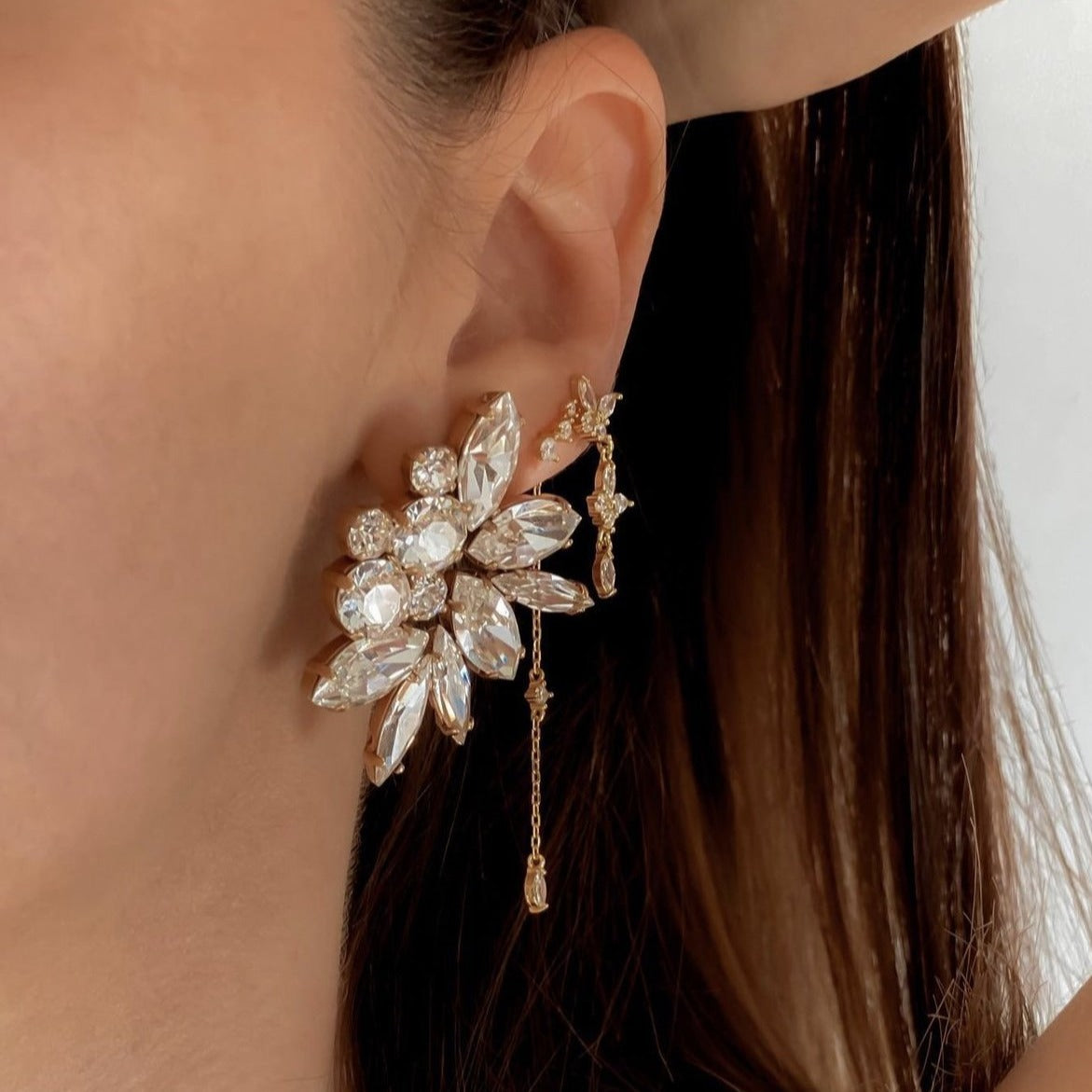 Monika earrings / Crystal clear