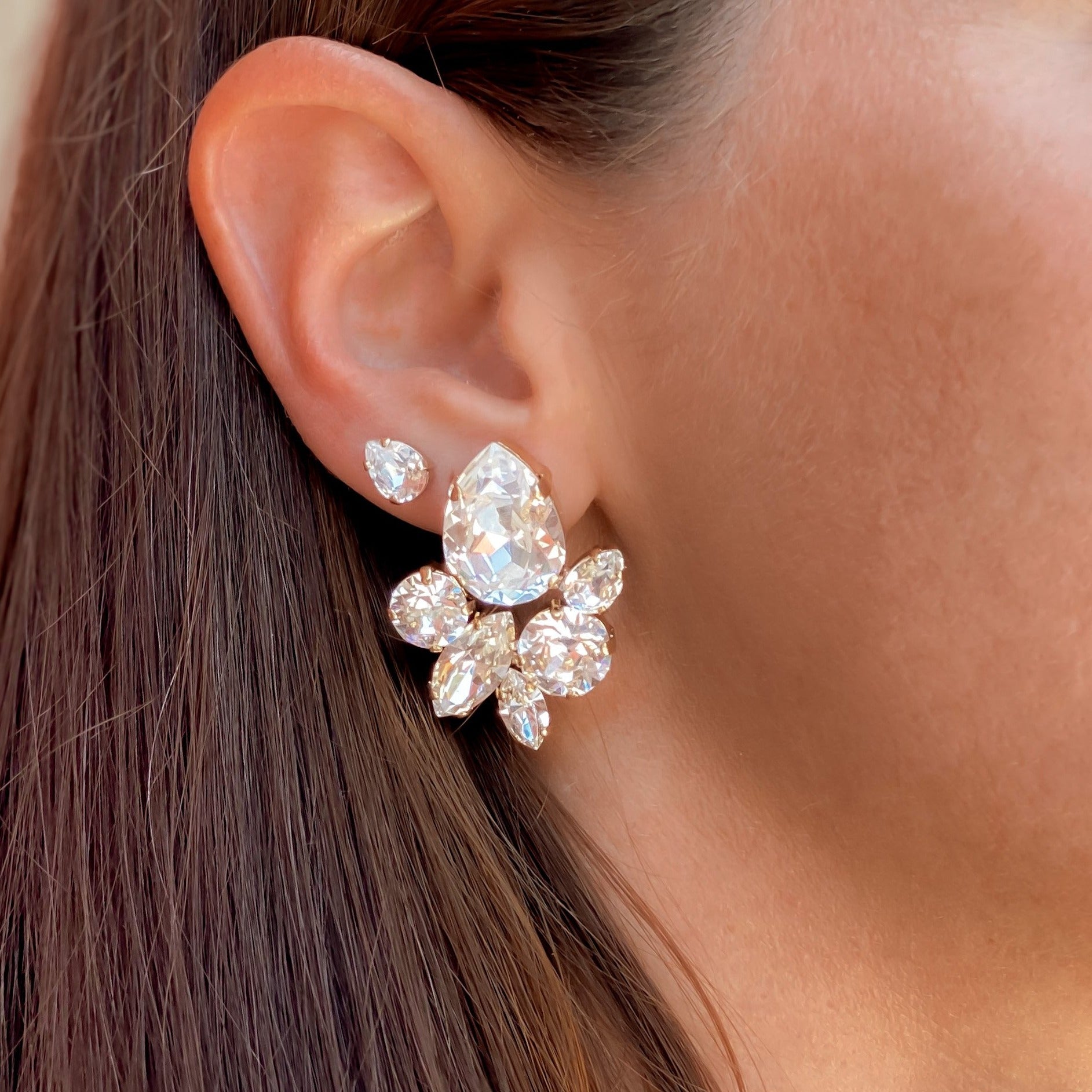 Katia earrings / Crystal clear